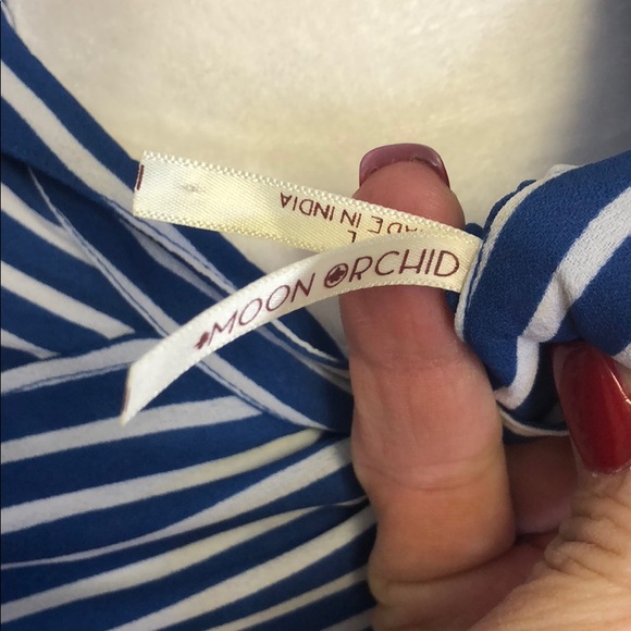 Royal blue and white striped tunic - Picture 5 of 7